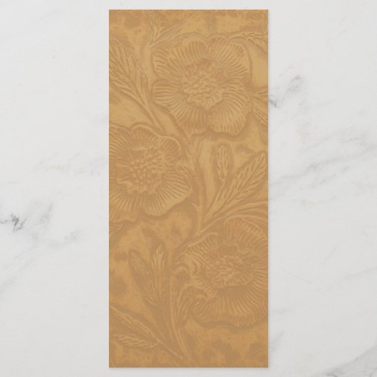 Menu Western Tooled Rustic Bronze Terracotta Wedding (Dos)