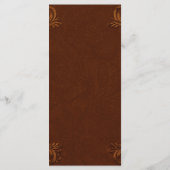 Menu Western Tooled Terracotta Rustic Cowboy Wedding (Dos)