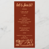 Menu Whimsgiving Friendsgiving Holiday CUSTO (Devant)