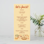 Menu Whimsgiving Friendsgiving Holiday CUSTO (Debout devant)