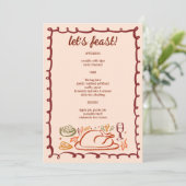 Menu Whimsgiving Friendsgiving HolidayCUSTOM (Debout devant)
