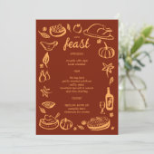 Menu Whimsgiving Friendsgiving HolidayCUSTOM (Debout devant)