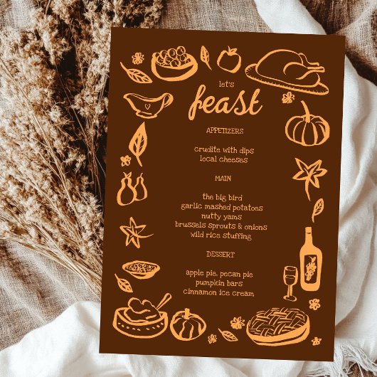 Menu Whimsgiving Friendsgiving HolidayCUSTOM