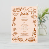 Menu Whimsgiving Friendsgiving HolidayCUSTOM (Debout devant)