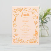 Menu Whimsgiving Friendsgiving HolidayCUSTOM (Debout devant)