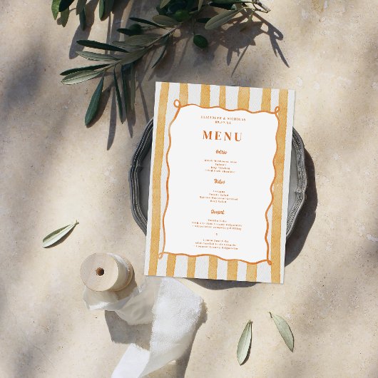 Menu Whimsical Amore & Aranci | Mariage