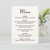 Menu Whimsical Black Heart Wedding (Debout devant)