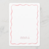Menu Whimsical Blush rose blanc Mariage de cadre vague (Dos)
