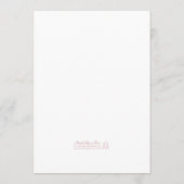 Menu Whimsical Blush rose main tiré Mariage alimentaire (Dos)