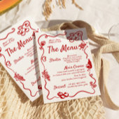 Menu Whimsical Bordure Wavy Illustré à la main