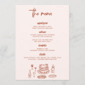 Menu Whimsical Doodle Food Drawing Wedding (Devant)