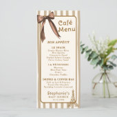 Menu Whimsical French Coffee Shop Themed Paris Cafe  (Debout devant)