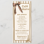 Menu Whimsical French Coffee Shop Themed Paris Cafe  (Devant)