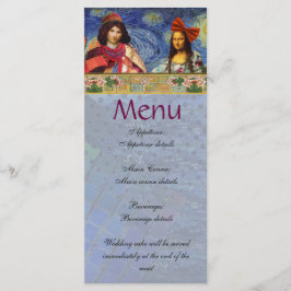 Menu Whimsical Fun Vintage Wedding