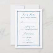 Menu Whimsical Main Drawn Option Wedding rsvp (Devant)