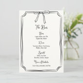 Menu Whimsical Main tiré Bow Girly Coquette Chic (Debout devant)