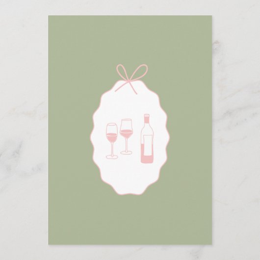 Menu Whimsical Stripes Handwritten Painted Wedding  (Dos)