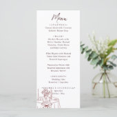 Menu Whimsical White Hand Drawn Illustrated Wedding (Debout devant)