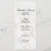 Menu White Carnance Flower Weddenschap (Voorkant)