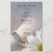 Menu White Daisy Elegance Wedding (Voorkant)
