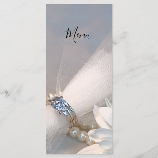 Menu White Daisy Elegance Wedding (Voorkant)
