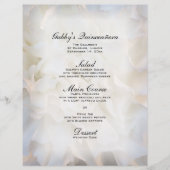 Menu White Floral Quinceañera (Voorkant)