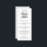 Menu White Grey Minimalist 50th Any Birthday Party<br><div class="desc">Personnalisé Blanc Gris Simple Minimaliste 50e N'Importe Quel Menu De Fête D'Anniversaire</div>