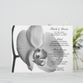 Menu White Orchid Flower Wedding (Staand voorkant)