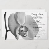 Menu White Orchid Wedding (Voorkant / Achterkant)
