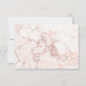 Menu White Rose Marble Keuze RSVP-kaart (Achterkant)