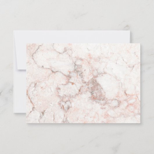 Menu White Rose Marble Keuze RSVP-kaart (Achterkant)
