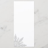 Menu White Snowflakes Winter Wedding (Achterkant)