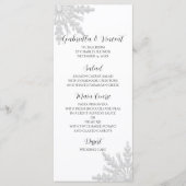 Menu White Snowflakes Winter Wedding (Voorkant)