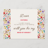 Menu Wild Rose Woods Exotic Flower Garden Mariage (Devant)