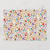 Menu Wild Rose Woods Exotic Flower Garden Mariage (Dos)