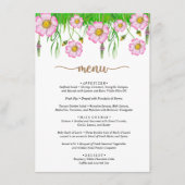 Menu Wildbloemen Baby in Bloom Baby shower (Voorkant)