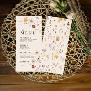 Menu Wildflower Boho