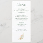 Menu Wildflower Garden Event (Devant)