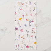 Menu Wildflower Garden Modern Floral Blush Pink Wedding (Dos)