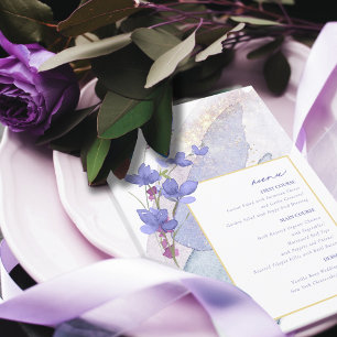 Menu Wildflower Wedding Waterverf Peri ID954