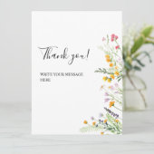 Menu Wildflowers modern Thank you table sign (Debout devant)