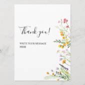 Menu Wildflowers modern Thank you table sign (Devant)