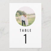 Menu WILLOW Moderne minimaliste Numéro de la table rond (Devant)