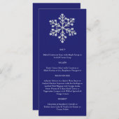 Menu Winter Snowflake (blauw) (Voorkant / Achterkant)