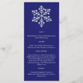 Menu Winter Snowflake (blauw) (Voorkant)
