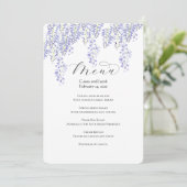 Menu Wisteria pour Mariages ou événements (Debout devant)