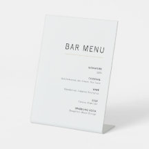 Menu Wit-& Gold Modern Minimalistische Weddenbalk