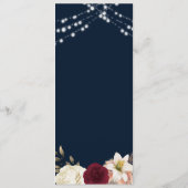 Menu Woodland Rustique Bourgogne Mariage (Dos)