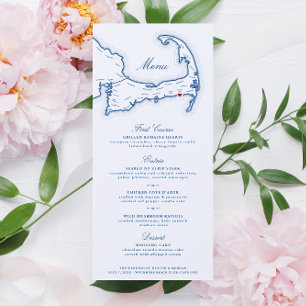 Menu Wychmere Harwich Port Cape Cod Mariage Navy Blue