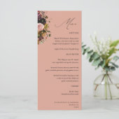 Menu xOr Rustique, Fleurs Violettes, Roses & Or 4 Blanc (Debout devant)